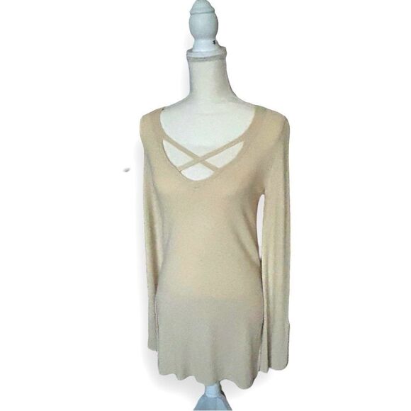 Free People | EUC Women's Criss Cross Top in Ivory Size XS - Picture 4 of 7